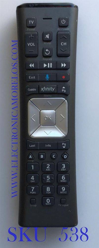 CONTROL REMOTO PARA TV XFINITY / XR11 / URC4351BC1-1-R / C173001